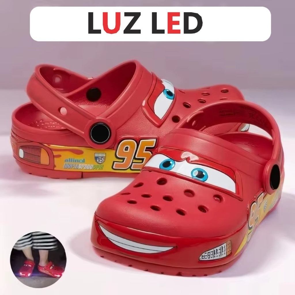 Mundo-Crocs Mcqueen Car Infantil Luz Led